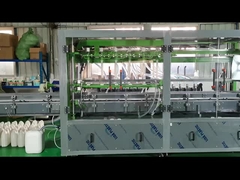 Bleach bottling line anticorrosive gear pump filling machine screw capping machine 2 sides labeler