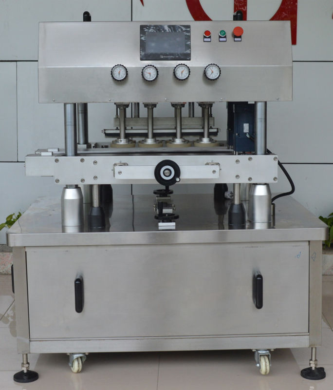 Direct Round Bottle Screw Cap Linear Capping Machine with 8 Pairs of Screw Cap Wheels