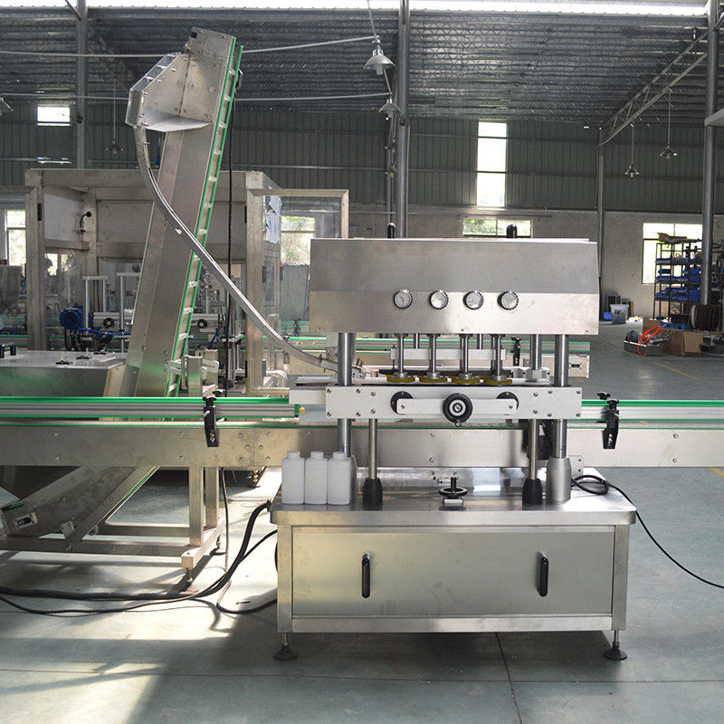 Fully Automatic Linear Plastic Thread Bottle Capper Capping Machine for Capping Wheel Rubbing