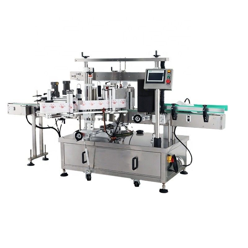 Food Shop Liquid Bottle Filling Capping and Labeling Machine Label Pasting Machine Double Side Label Machine