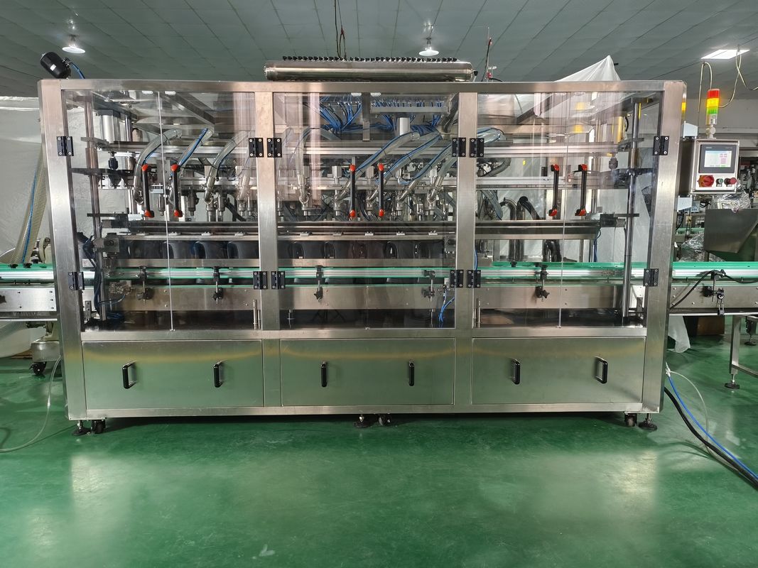 Automatic Filling Screw Capping Double Side Labeling Production Line for Shower Gel