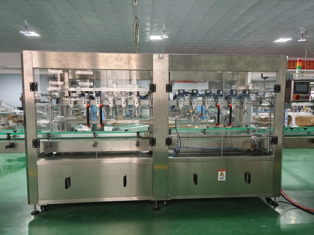 25KW Shampoo Laundry Detergent Production Line with Double Side Labeling and Capping