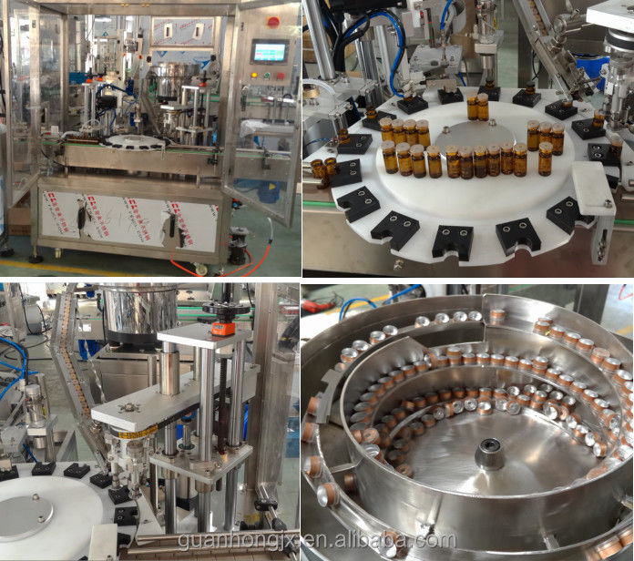 220V/380V 50HZ Voltage Speed Full Automatic Glass Ampoule Bottle Filling Capping Machine