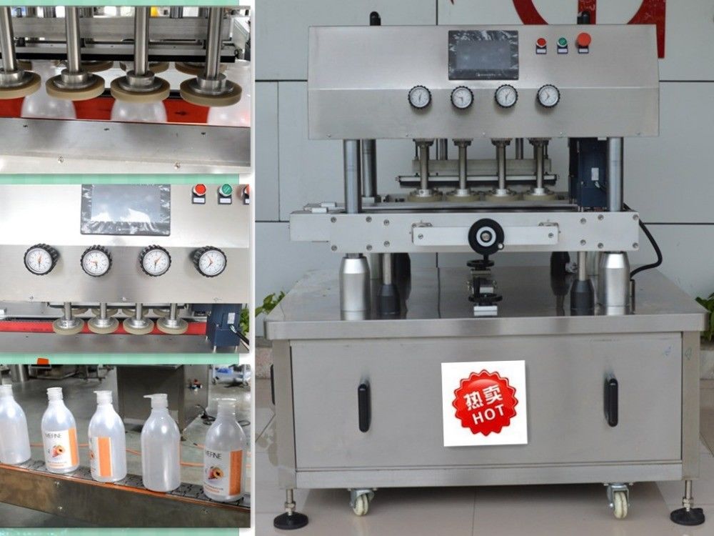 Wooden Packaging Material Motorized Capping Machine for 100mm Glaces and Lichi Drinks