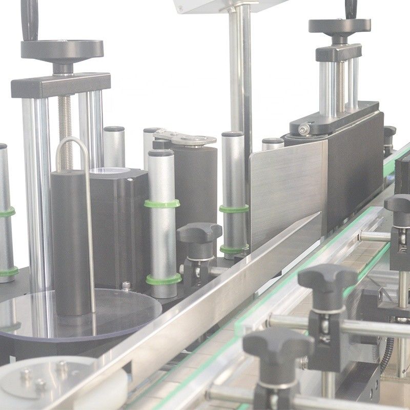 2100*1200*1450mm Vial Bottle Vertical Label Sticker Machine for Plastic Round Bottles