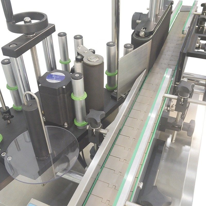 2100*1200*1450mm Vial Bottle Vertical Label Sticker Machine for Plastic Round Bottles
