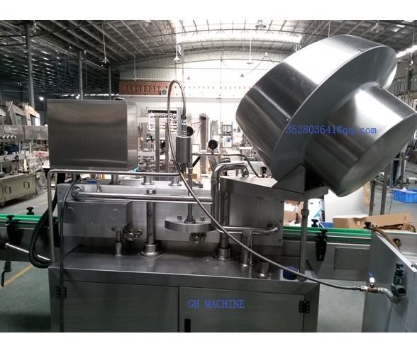 Video Inspection Provided Automatic Steam Type Vacuum Capping Machine for Glass Bottles