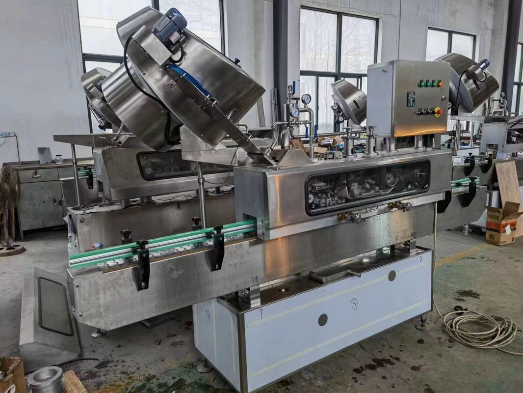 Video Inspection Provided Automatic Steam Type Vacuum Capping Machine for Glass Bottles