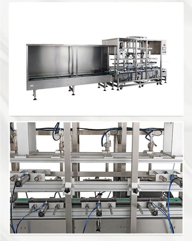 Paper Packaging Material 5 Nozzle Automatic Liquid Filling Machine for Chemical Products