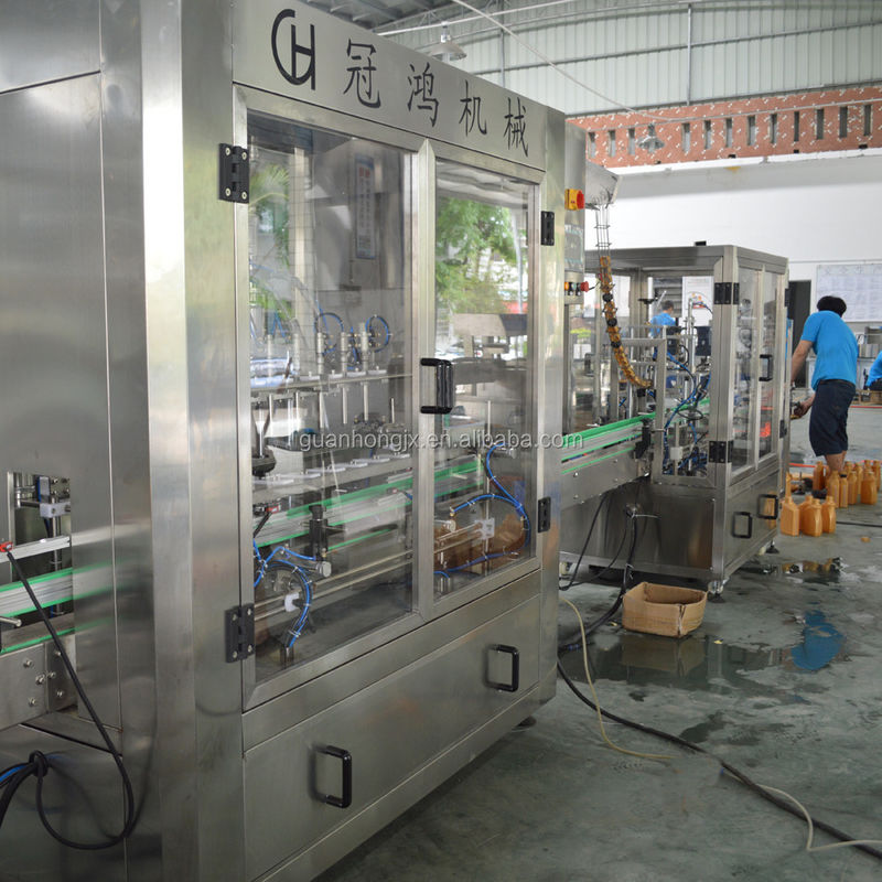 High Speed 4 Heads Liquid Bottle Filling Capping Labeling Machine for Plastic Bottles