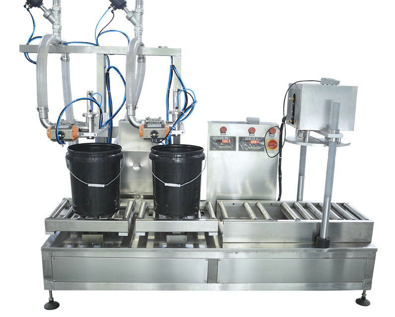 Semi-automatic 5-50 liters Paint Coating Building Material Syrup Drum Bucket Barrel Weighing Filling Sealing Machine