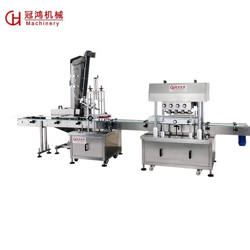 8 Pairs Wheel Rotation Linear Capping Machine for Commodity Bottles 30-120mm Diameter