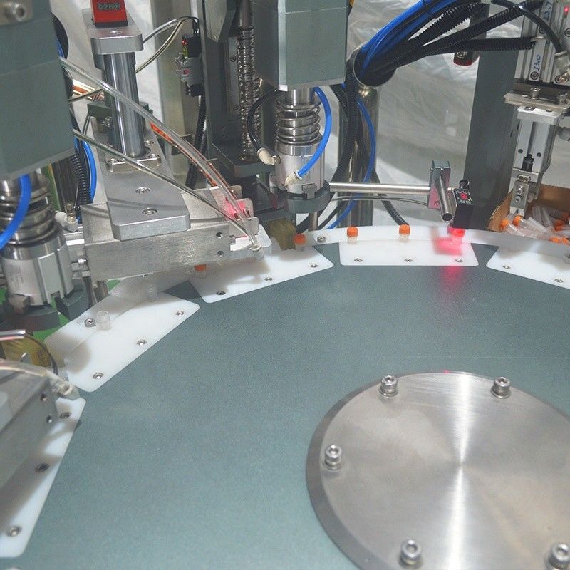Chuck Type Reagent Tube Liquid Filling Capping Labeling Machine with 800 KG Capacity