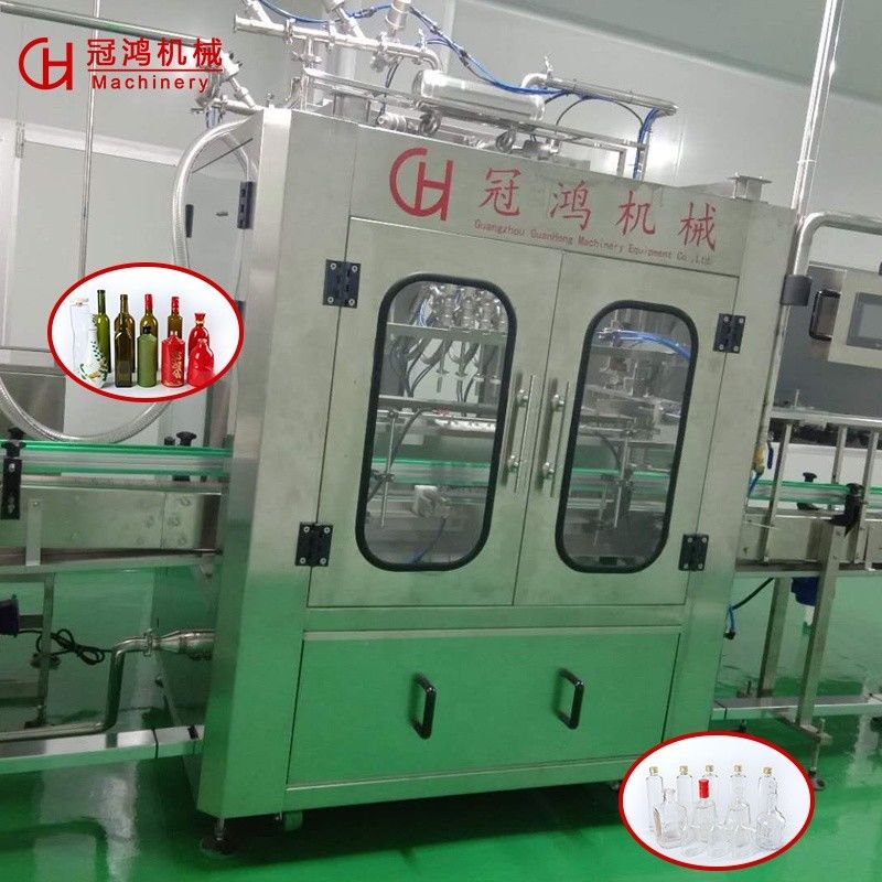 0.6-0.8MPa Air Pressure Wine Bottle Filling Capping Sealing Machine with ±1% Filling Error