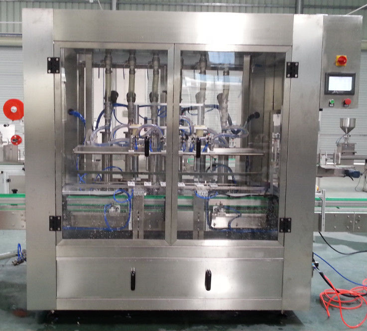 Automatic servo piston type filling machine for liquid/paste/detergent/shampoo