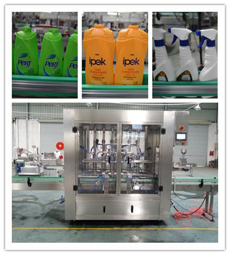 Automatic servo piston type filling machine for liquid/paste/detergent/shampoo