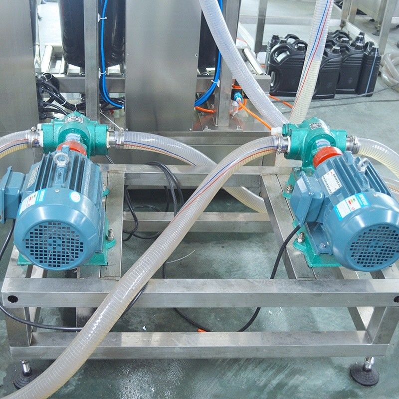 2 Heads Semi Automatic Weighing Filling Machine for Liquid/Oil/Lubricant/Chemical 5-50L